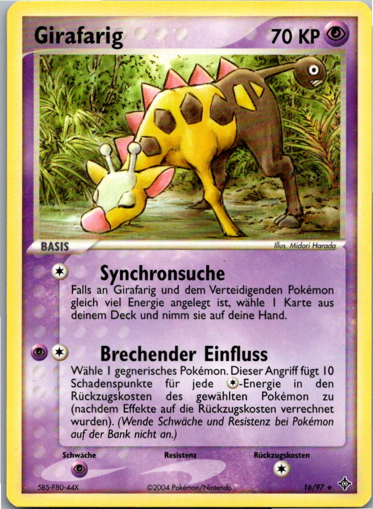 Girafarig 16/97 EX Drache – Vorderseite