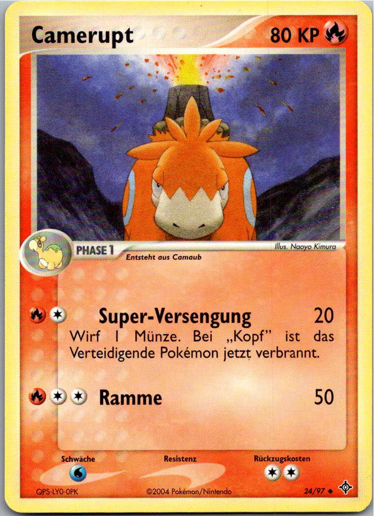 Camerupt 24/97 EX Drache – Vorderseite