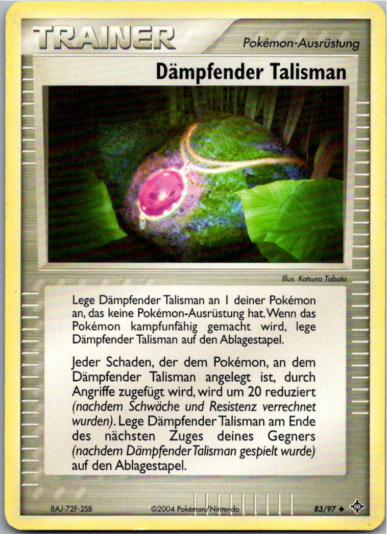 Dämpfender Talisman 83/97 EX Drache – Vorderseite
