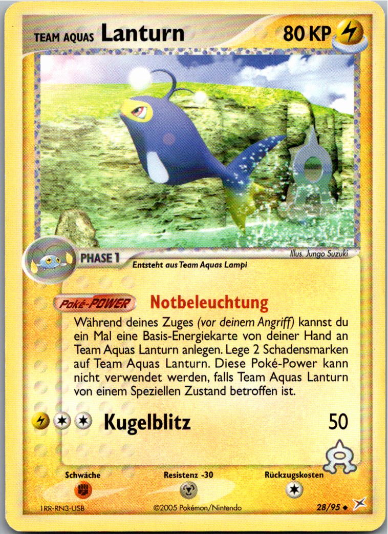 Lanturn 28/95 EX Team Magma vs Team Aqua – Vorderseite