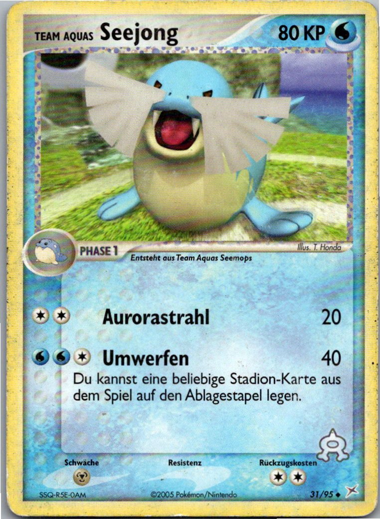 Seejong 31/95 EX Team Magma vs Team Aqua – Vorderseite