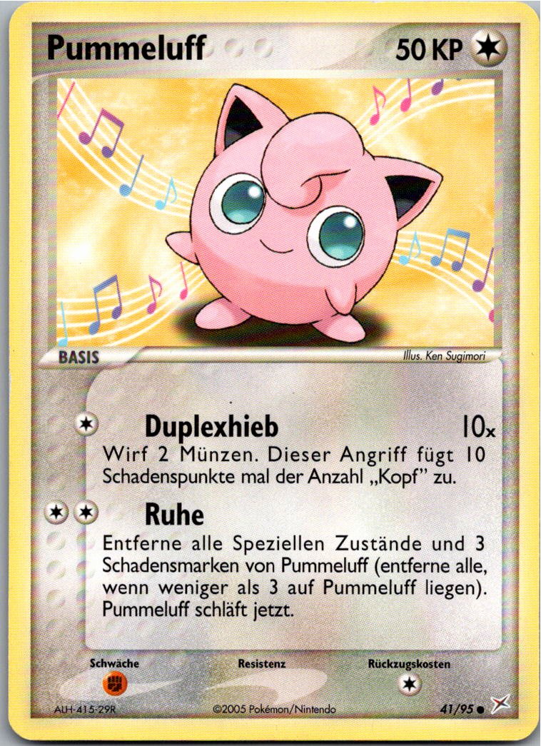 Pummeluff 41/95 EX Team Magma vs Team Aqua – Vorderseite