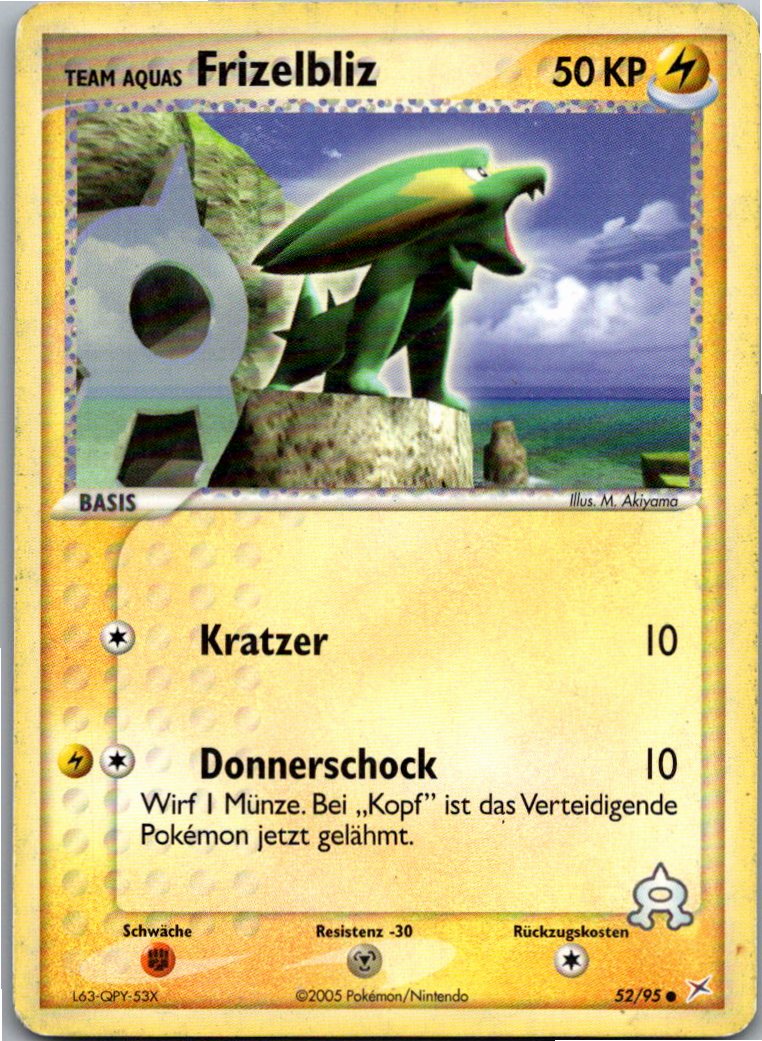 Frizelbliz 52/95 EX Team Magma vs Team Aqua – Vorderseite