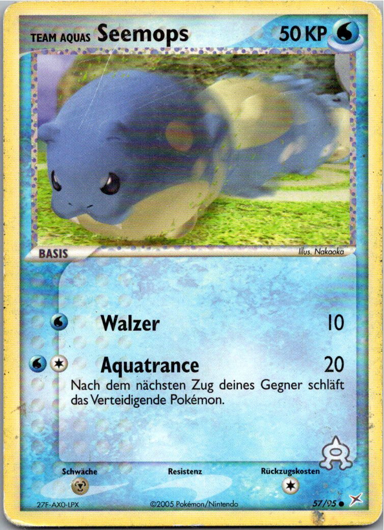 Seemops 57/95 EX Team Magma vs Team Aqua – Vorderseite