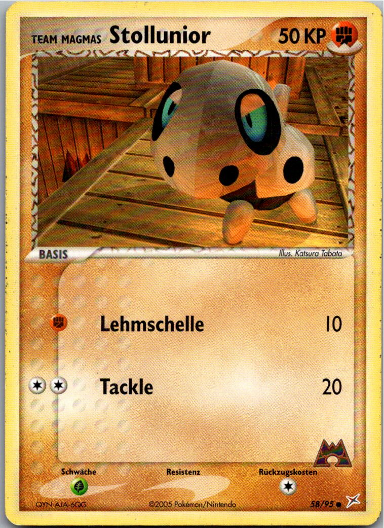 Stollunior 58/95 EX Team Magma vs Team Aqua – Vorderseite