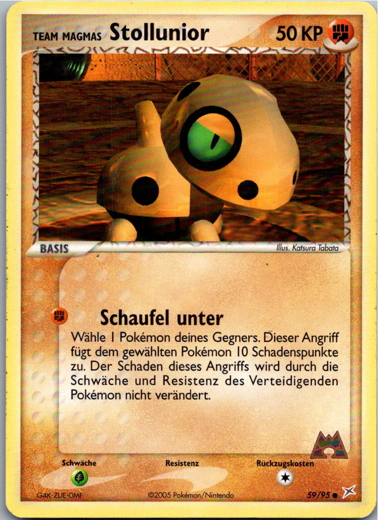 Stollunior 59/95 EX Team Magma vs Team Aqua – Vorderseite