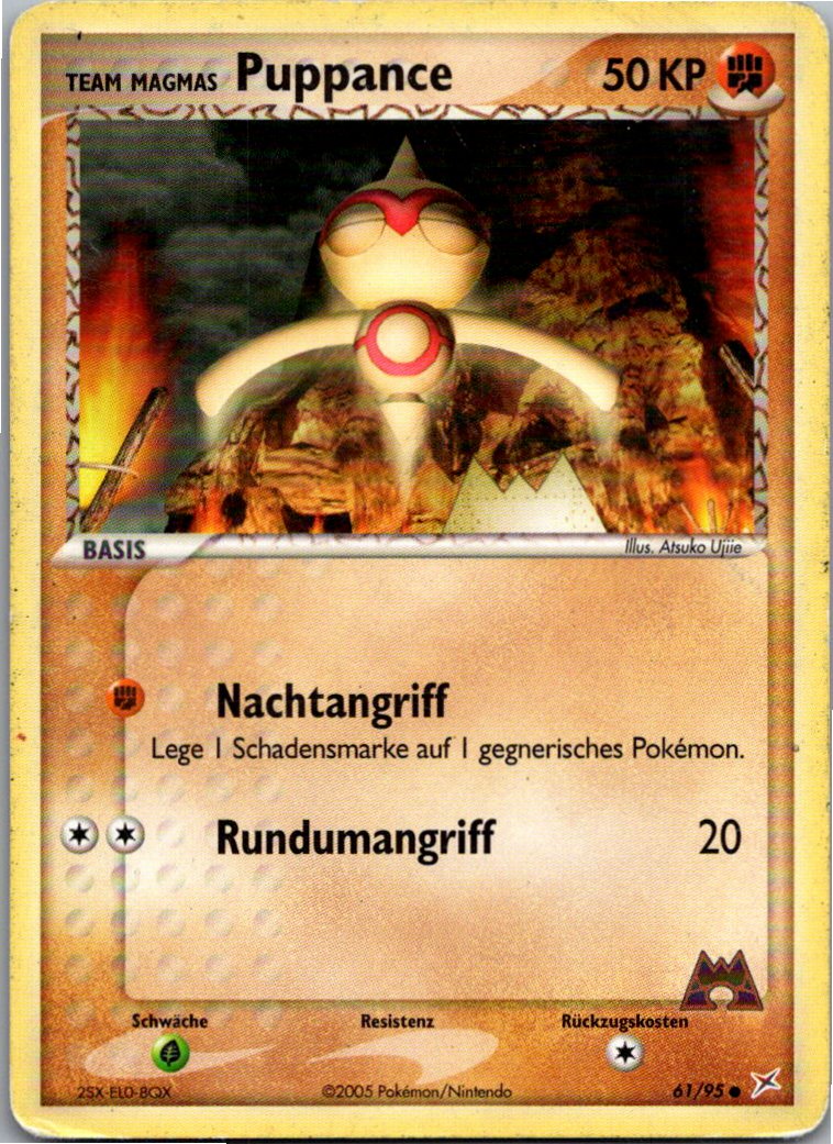 Puppance 61/95 EX Team Magma vs Team Aqua – Vorderseite