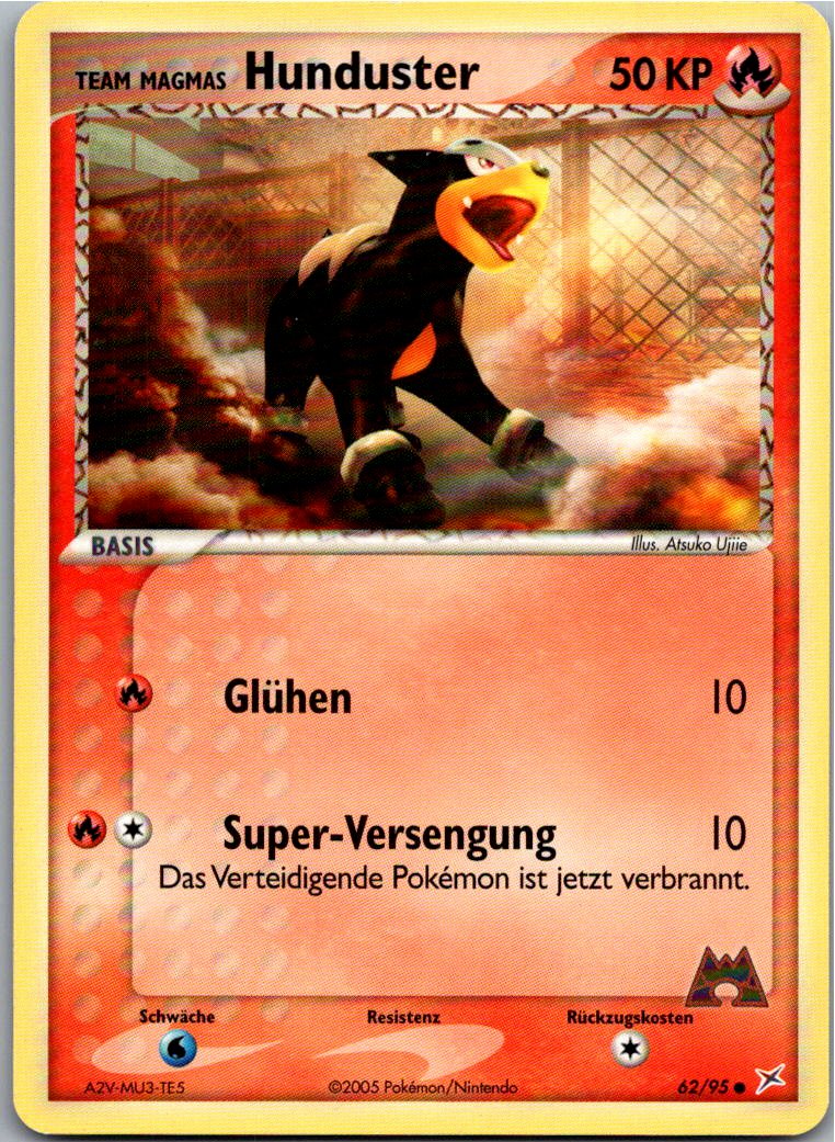 Hunduster 62/95 EX Team Magma vs Team Aqua – Vorderseite