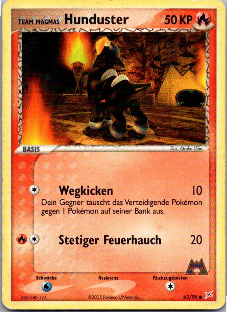 Hunduster 63/95 EX Team Magma vs Team Aqua – Vorderseite