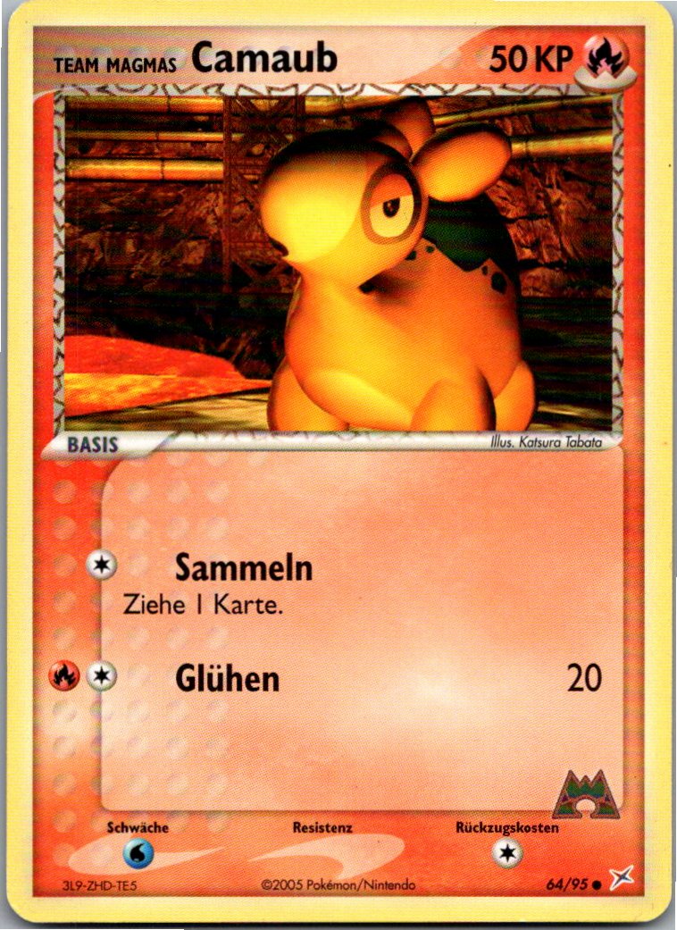 Camaub 64/95 EX Team Magma vs Team Aqua – Vorderseite
