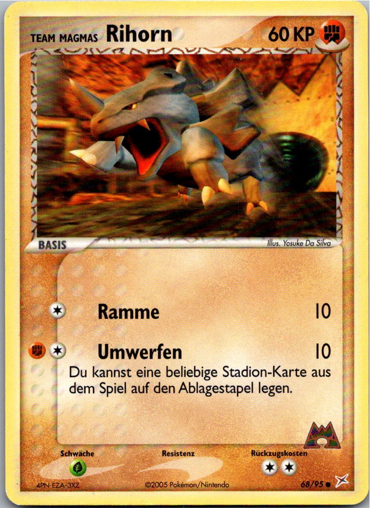 Rihorn 68/95 EX Team Magma vs Team Aqua – Vorderseite