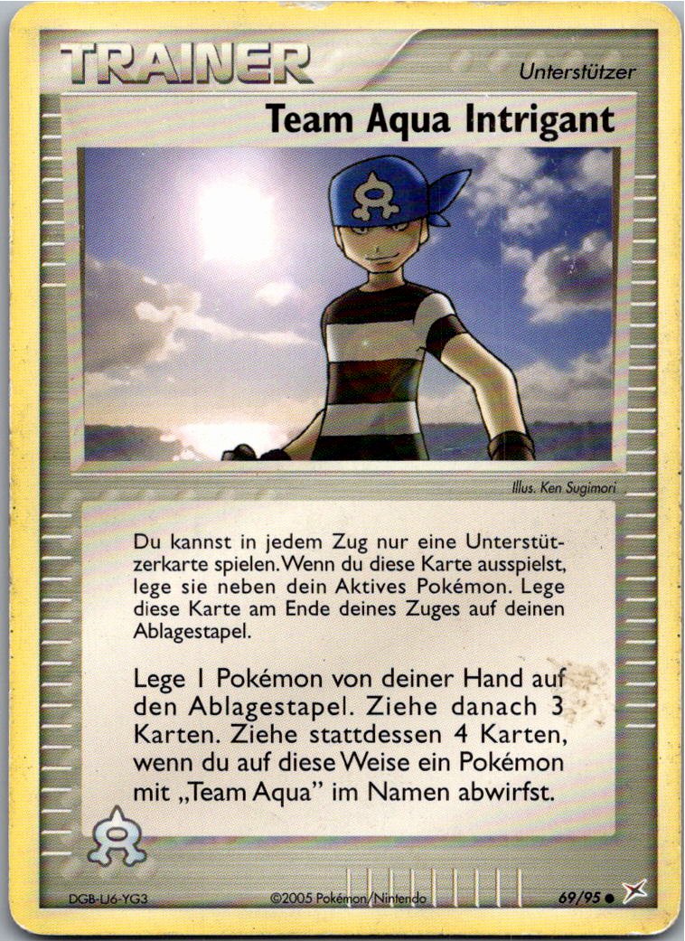 Team Aqua Intrigant 69/95 EX Team Magma vs Team Aqua – Vorderseite