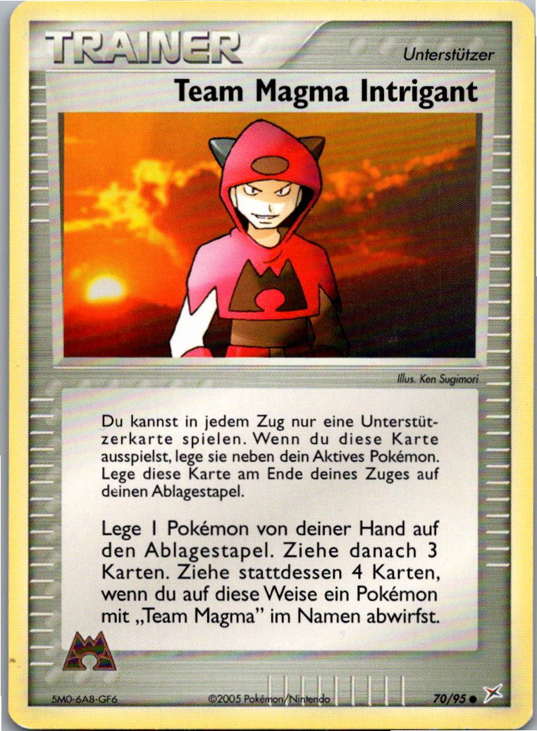 Team Magma Intrigant 70/95 EX Team Magma vs Team Aqua – Vorderseite