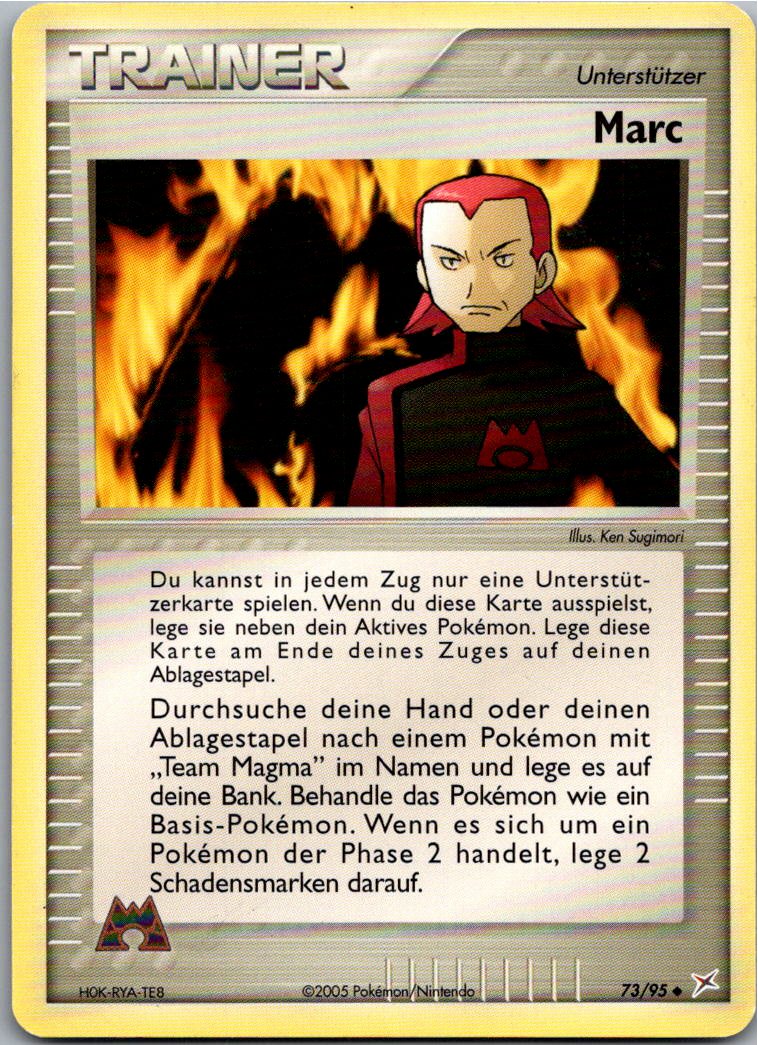 Marc 73/95 EX Team Magma vs Team Aqua – Vorderseite