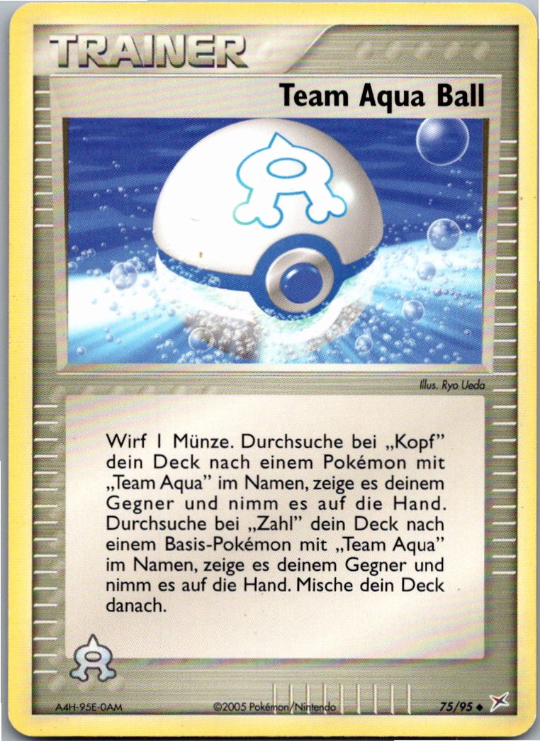 Team Aqua Ball 75/95 EX Team Magma vs Team Aqua – Vorderseite