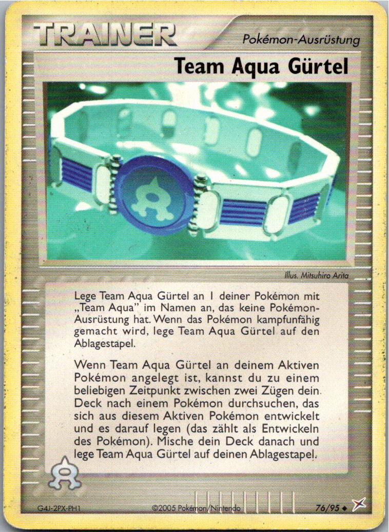 Team Aqua Gürtel 76/95 EX Team Magma vs Team Aqua – Vorderseite