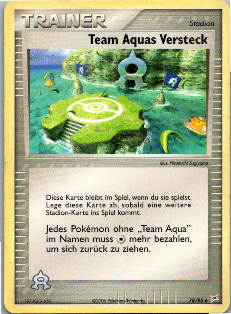Team Aquas Versteck 78/95 EX Team Magma vs Team Aqua – Vorderseite