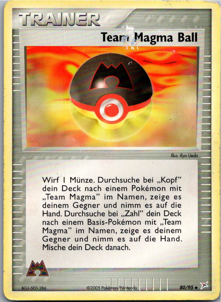 Team Magma Ball 80/95 EX Team Magma vs Team Aqua – Vorderseite