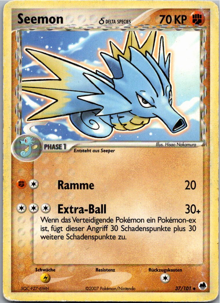 Seemon 37/101 EX Dragon Frontiers – Vorderseite