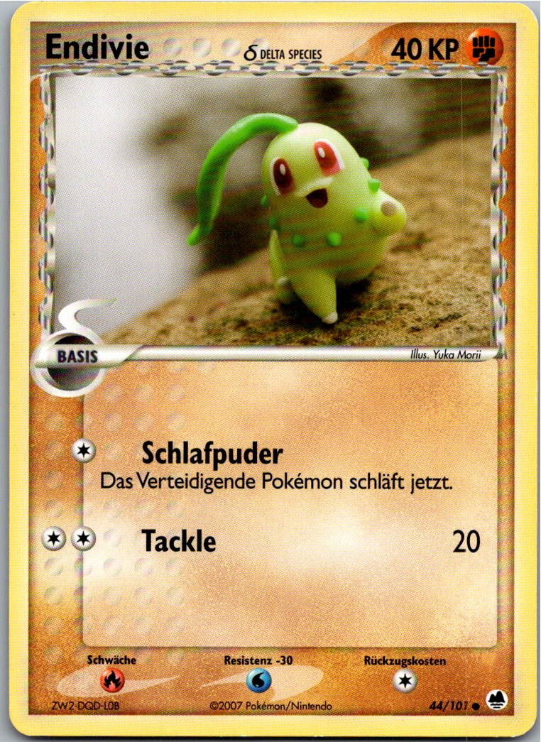 Endivie 44/107 EX Dragon Frontiers – Vorderseite