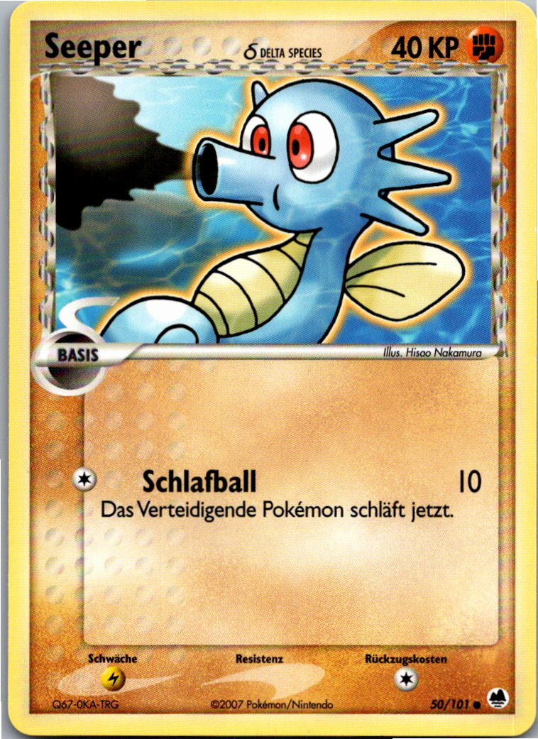 Seeper 50/101 EX Dragon Frontiers – Vorderseite