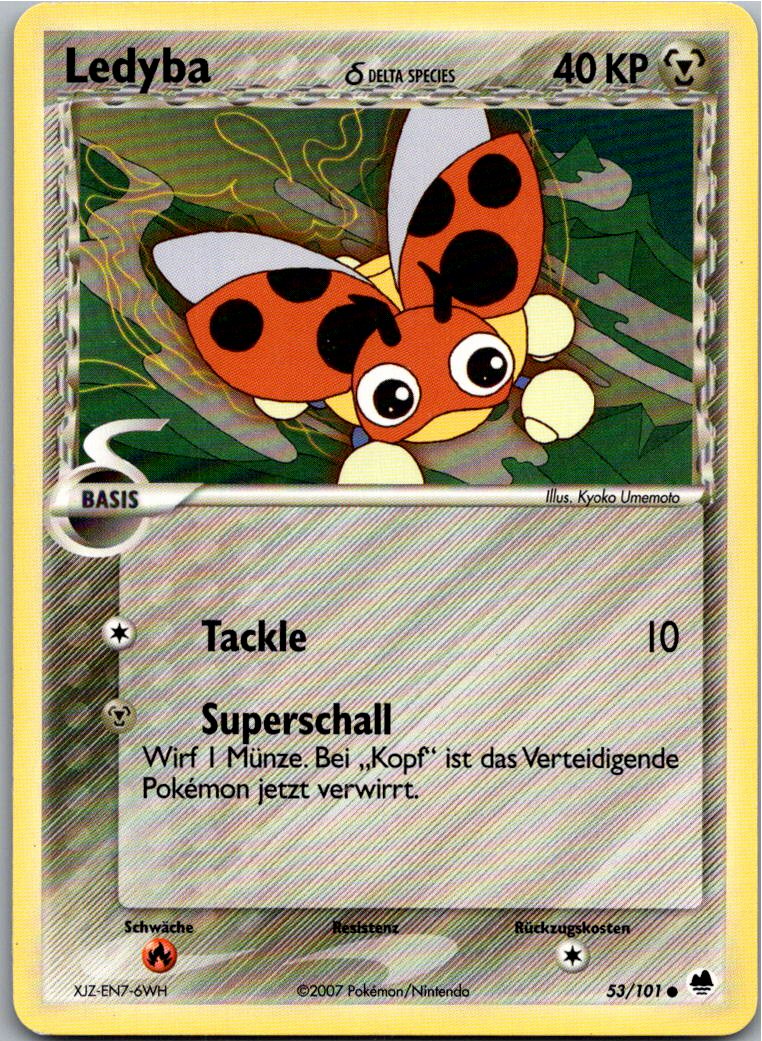 Ledyba 53/101 EX Dragon Frontiers – Vorderseite