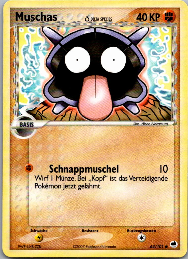 Muschas 63/101 EX Dragon Frontiers – Vorderseite