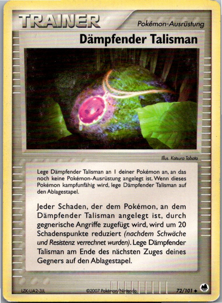 Dämpfender Talisman 72/101 EX Dragon Frontiers – Vorderseite