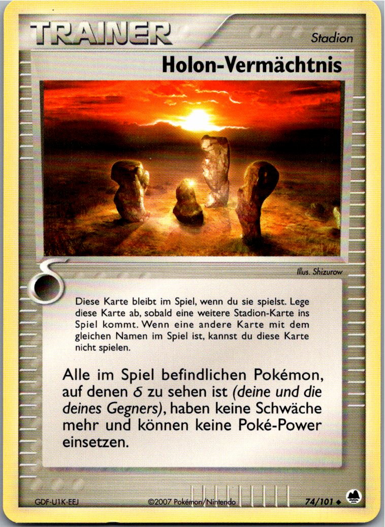 Holon Vermächtnis 74/101 EX Dragon Frontiers – Vorderseite