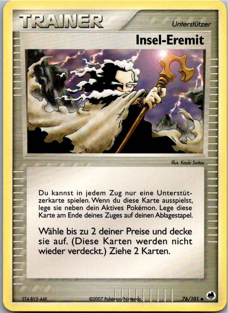 Insel-Eremit 76/101 EX Dragon Frontiers – Vorderseite