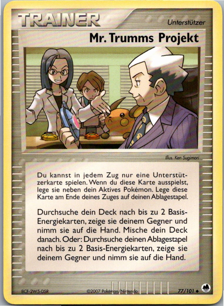 Mr. Trumms Projekt 77/101 EX Dragon Frontiers – Vorderseite