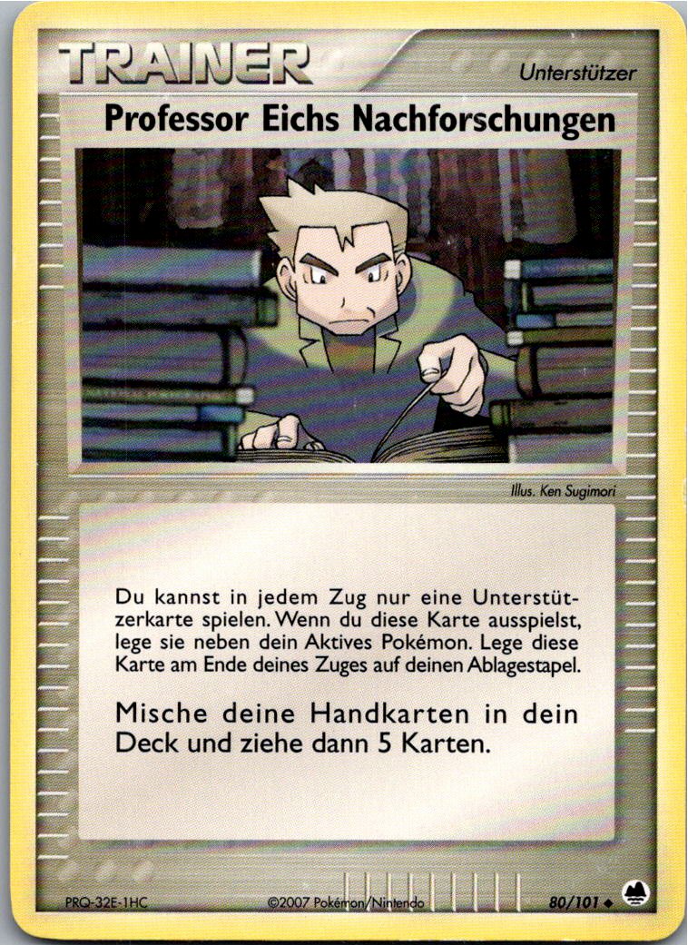 Professor Eichs Nachforschungen 80/101 EX Dragon Frontiers – Vorderseite