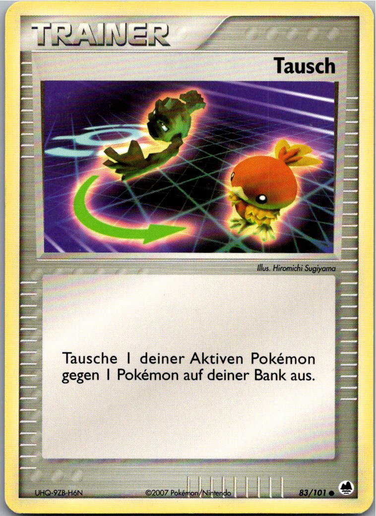 Tausch 83/101 EX Dragon Frontiers – Vorderseite