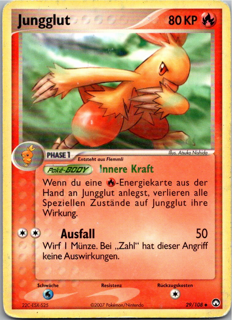 Jungglut 29/108 EX Power Keepers – Vorderseite