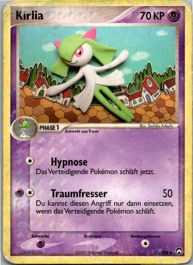 Kirlia 31/108 EX Power Keepers – Vorderseite