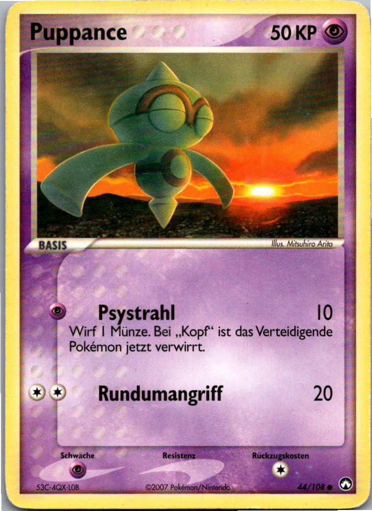Puppance 44/108 EX Power Keepers – Vorderseite