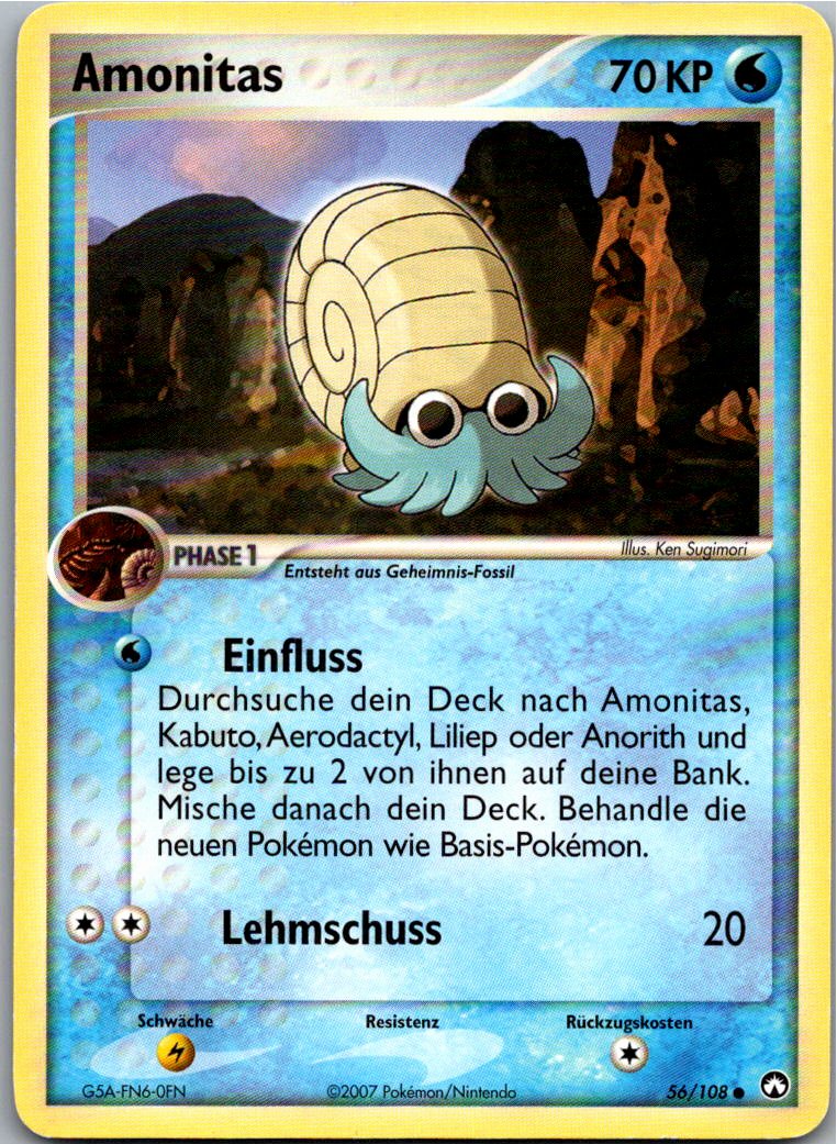 Amonitas 56/108 EX Power Keepers – Vorderseite