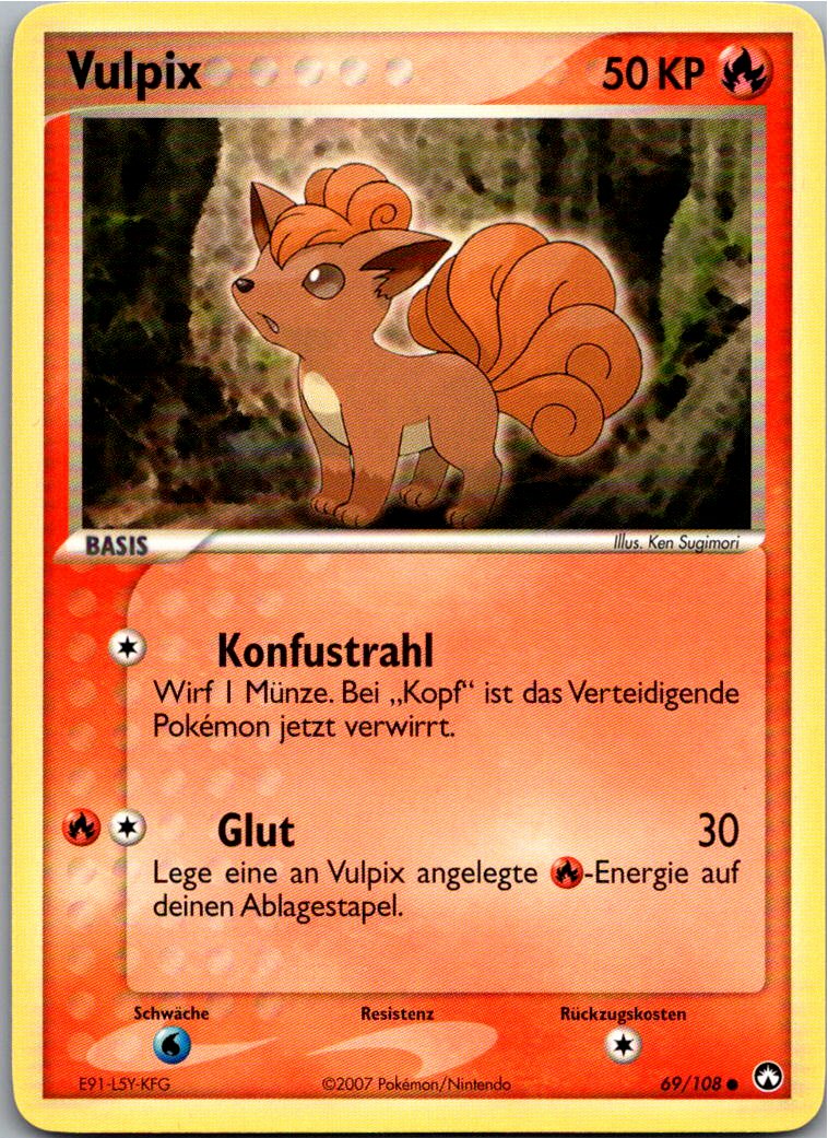 Vulpix 69/108 EX Power Keepers – Vorderseite
