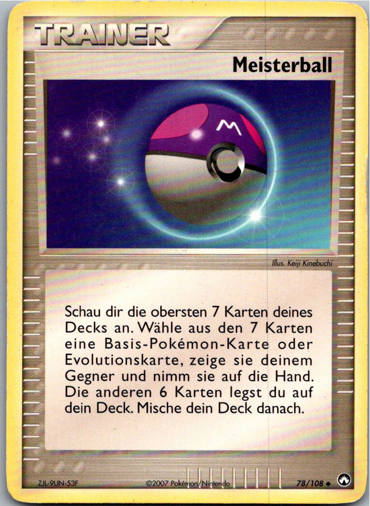 Meisterball 78/108 EX Power Keepers – Vorderseite