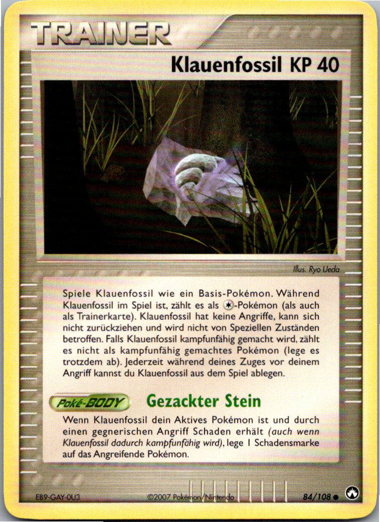 Klauenfossil 84/108 EX Power Keepers – Vorderseite