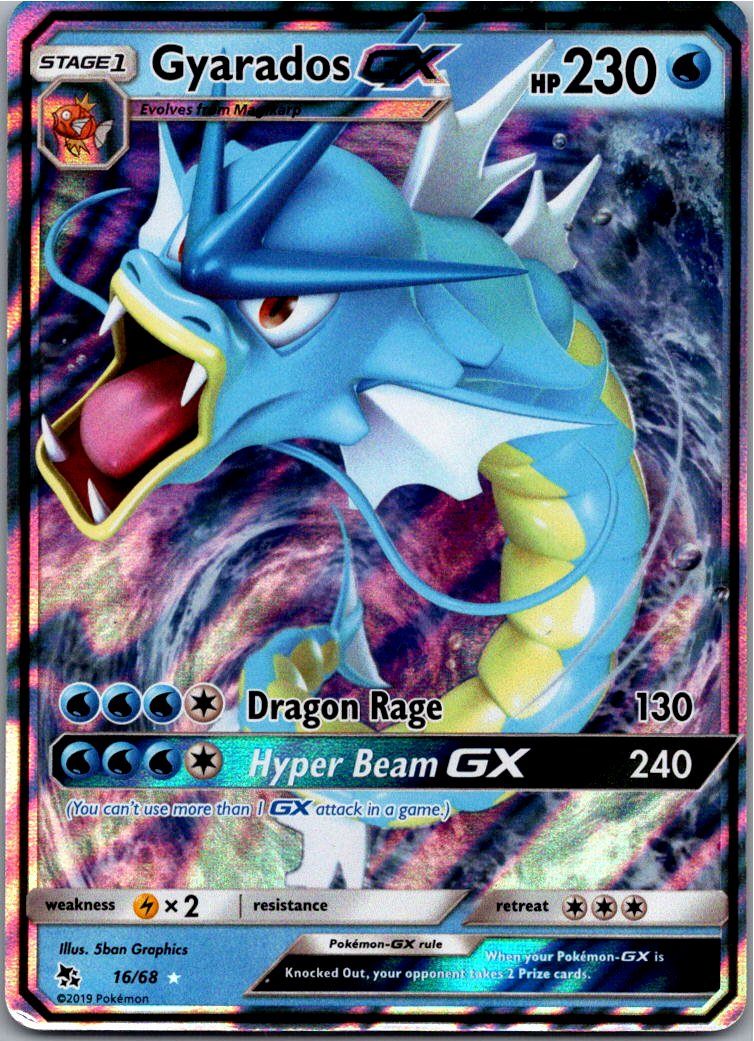 Gyarados GX Garados GX 16/68 Verborgenes Schicksal – Vorderseite