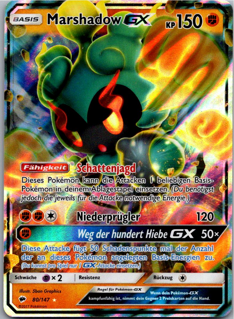 Marshadow GX 80/147 Nacht in Flammen – Vorderseite