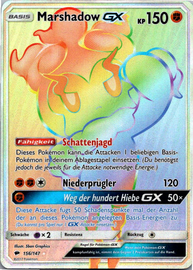 Marshadow GX 156/147 Nacht in Flammen – Vorderseite