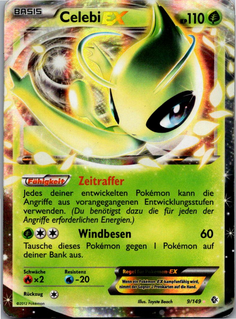 Celebi EX 9/149 Überschrittene Schwellen – Vorderseite