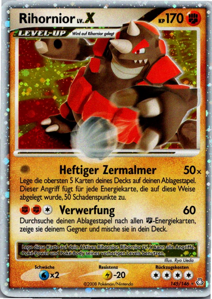 Rihornior Lv.X 145/146 Erwachte Legenden – Vorderseite