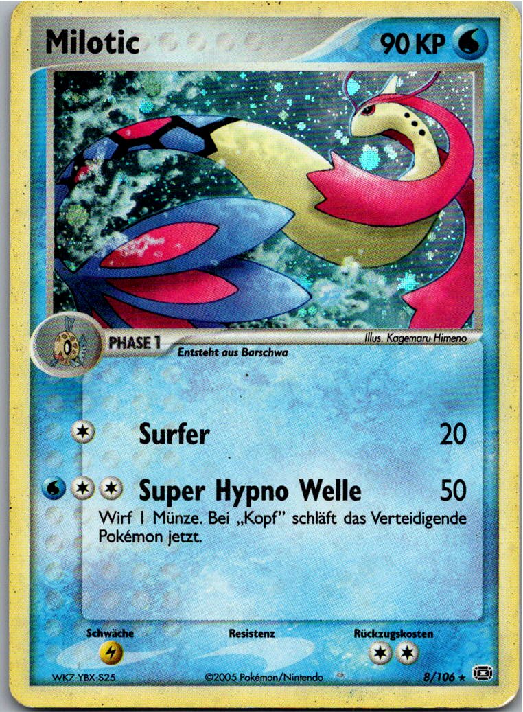 Milotic 8/106 EX Smaragd – Vorderseite