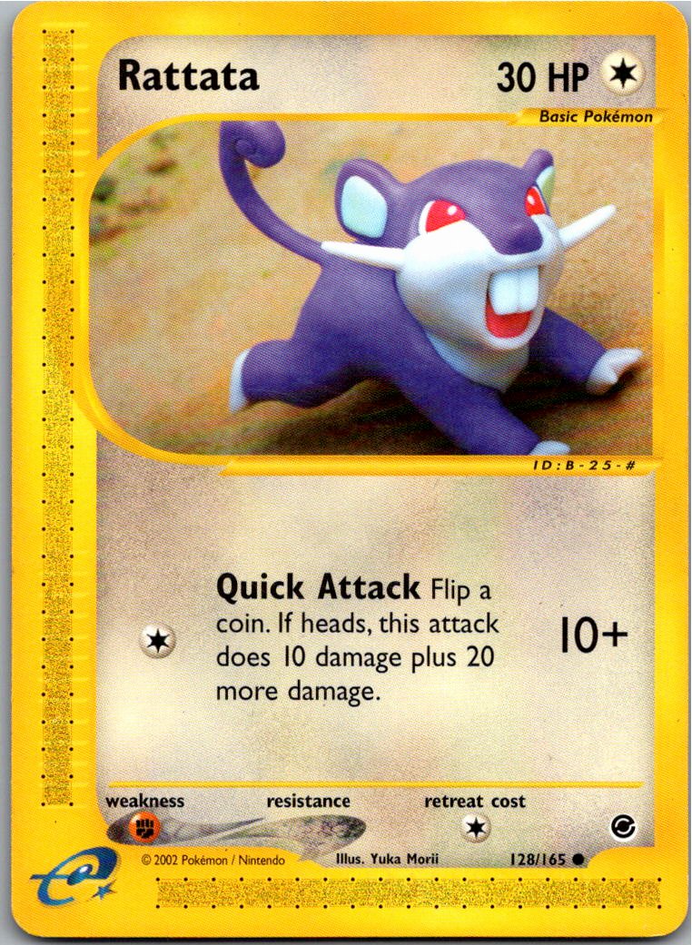 Rattata Rattfratz 128/165 Expedition – Vorderseite