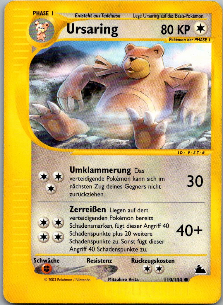 Ursaring 110/144 Skyridge – Vorderseite