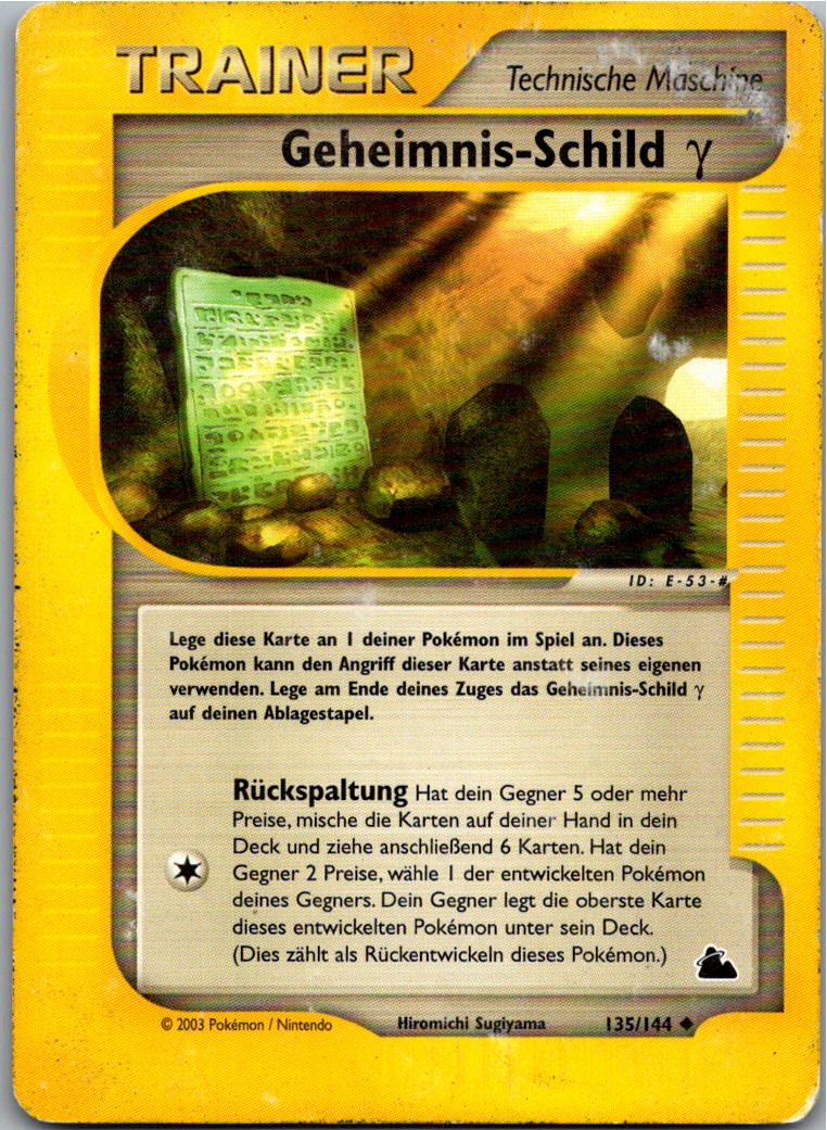 Geheimnis-Schild γ 135/144 Skyridge – Vorderseite