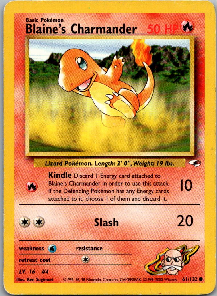 Blaine's Charmander 61/132 Gym Heroes – Vorderseite
